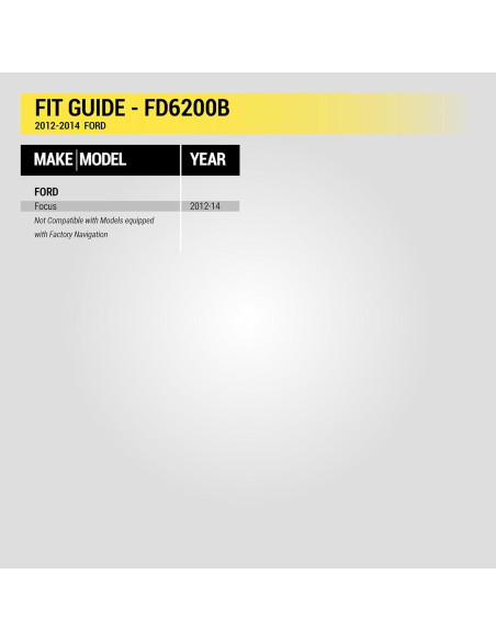Kit de Instalación Doble DIN Scosche FD6200B para Ford Focus 2012-14