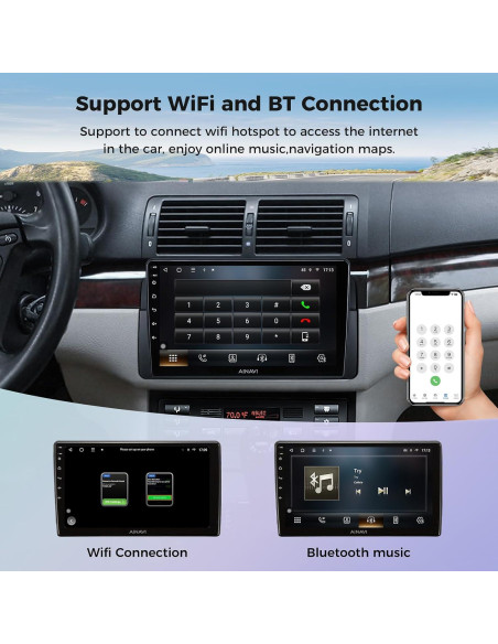 Estéreo de Coche Android 9" AINAVI para BMW E46 1999-2005
