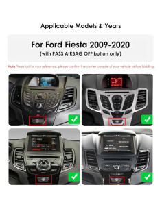 Estéreo de Coche Android 14 Ossuret 9.7" para Ford Fiesta 2009-2020 2