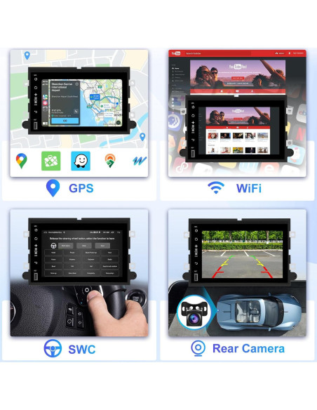 Estéreo de Coche Android 13 VECHTEL 7" 2GB 64GB para Ford