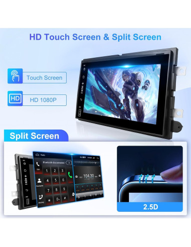 Estéreo de Coche Android 13 VECHTEL 7" 2GB 64GB para Ford