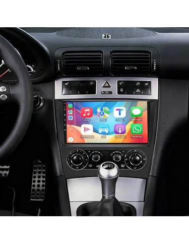 Estéreo de Coche Android 14 9" para Mercedes Clase C W203
