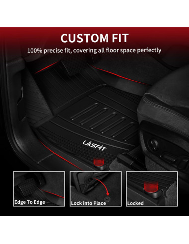Alfombrillas LASFIT TPE para Audi Q5/SQ5 2018-2025, Negra