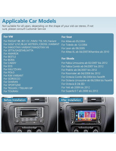 Estéreo de Coche Podofo 7" Android 13 GPS Bluetooth Carplay 2