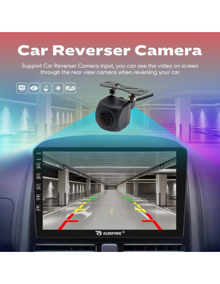 Estéreo Android 9" KUNFINE CarPlay GPS para Toyota