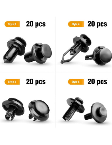Kit de 120 Clips de Remache GOOACC GRC-30 + Removedor