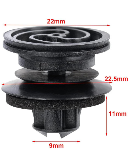 Sujetadores de Panel de Recorte OAUTOO 25pcs para VW 3B0-868-243