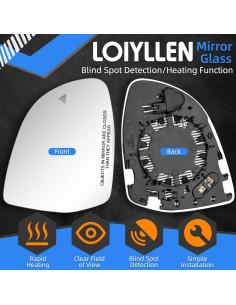 Cristal Espejo Lateral Derecho BMW X3 X4 X5 X6 X7 LOIYLLEN 2