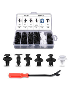 Kit 100 Sujetadores de Parachoques Nylon Bookeel 6.3-10mm