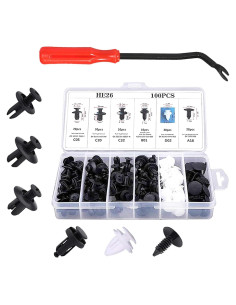 100 Clips de Retención para Parachoques GAOLAOSY con Herramienta