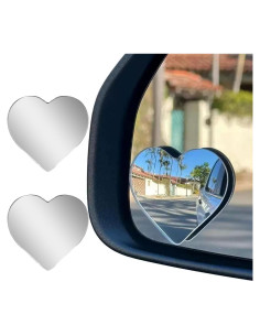 Espejos de Punto Ciego en Forma de Corazón Genérico - 2 Piezas