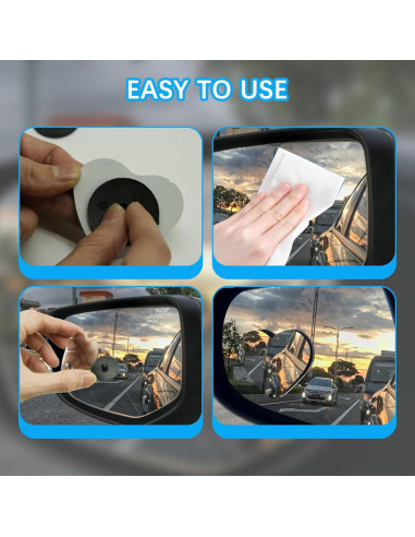 Espejos de Punto Ciego en Forma de Corazón Genérico - 2 Piezas