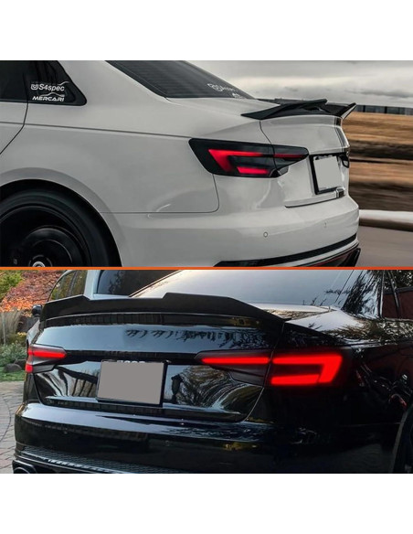 Alerón Trasero Audi A4 S4 B9 2017-2024 Negro Brillante