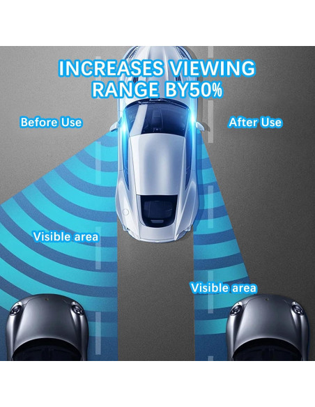 Espejos de Punto Ciego en Forma de Corazón Genérico - 2 Piezas