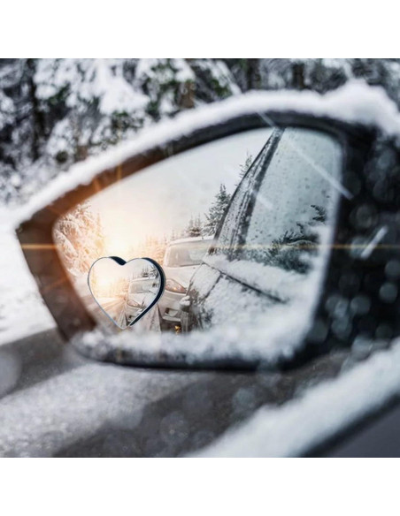 Espejos de Punto Ciego en Forma de Corazón Genérico - 2 Piezas