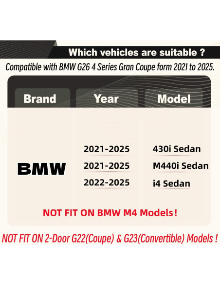 Alerón Trasero para Ventana Techo BMW G26 4 Series 2021-2025