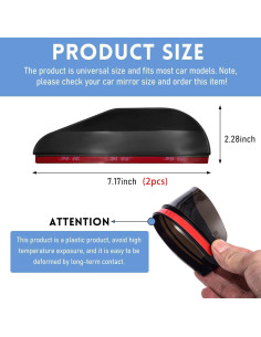 2 PCS Cubiertas de Lluvia para Espejos Retrovisores Gasedin 2