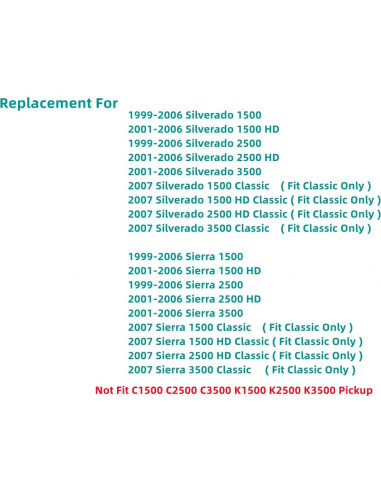 Cristal Trasero de Ventana Chevrolet Silverado/GMC Sierra 1999-2007