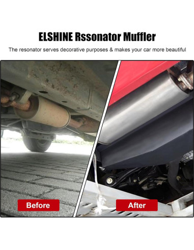 Silenciador Resonador ELSHINE 3'' Acero Inoxidable 304