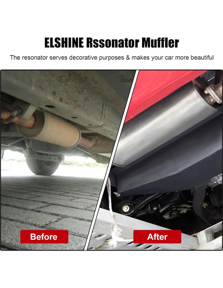 Silenciador Resonador ELSHINE 3'' Acero Inoxidable 304