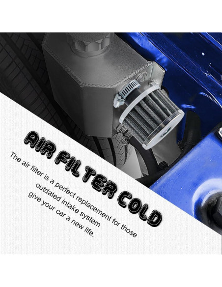 Filtro de Aire 12mm HAOBO para Motores Pequeños - Cromo