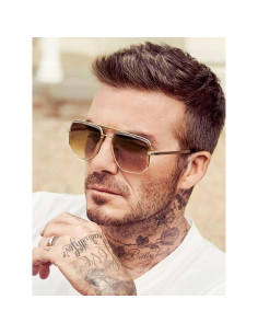 Gafas de sol cuadradas AIEYEZO UV400 estilo piloto militar 2