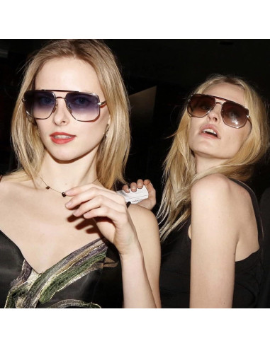 Gafas de sol cuadradas AIEYEZO UV400 estilo piloto militar