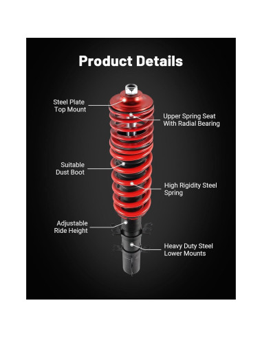 Coilovers Ajustables EVIL ENERGY para VW Jetta Golf Beetle 5-10cm