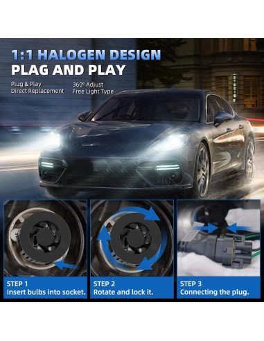 Bombillas LED AYGZRUB H1 H11 para Ford Focus 2012-2018 600% Brillo