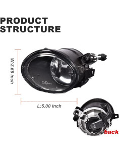 Luces Antiniebla PIT66 para BMW E46 M3 2001-2005 y E39 M5 2