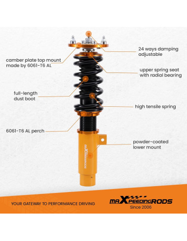 Coilovers Ajustables maXpeedingrods para BMW 1-Series E82 E88 2008-2013