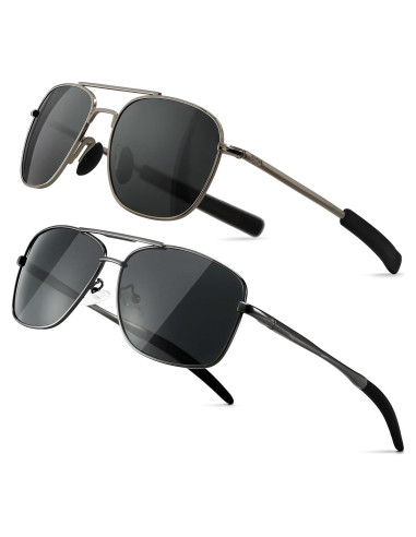 Gafas de sol piloto polarizadas SUNGAIT UV400 - 2 pares