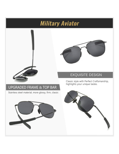 Gafas de sol piloto polarizadas SUNGAIT UV400 - 2 pares