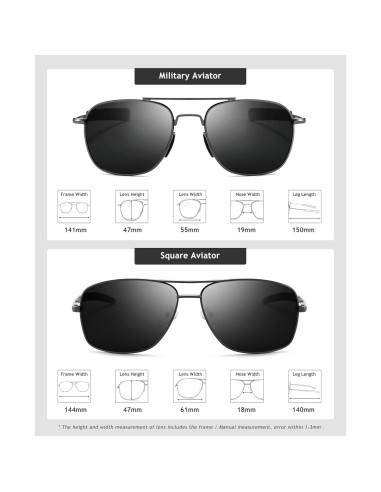 Gafas de sol piloto polarizadas SUNGAIT UV400 - 2 pares