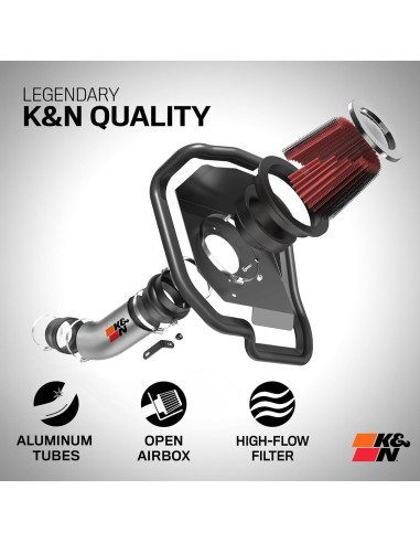 Sistema de Admisión de Aire Frío K&N 69-6544TS para Mitsubishi Lancer 2008-2014