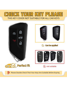 Cubierta de llavero Volkswagen FT FUNTOR 5 Botones TPU Negro 2