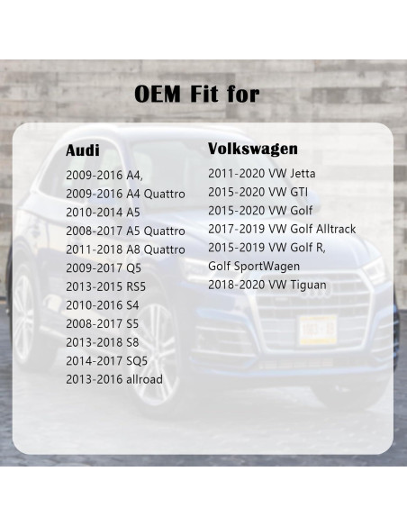 Tapa de Gas Manymiba para Volkswagen y Audi 2011-2020