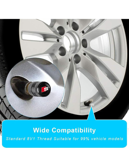 Tapa de Válvula de Neumático Genérico 4 Pack Negro