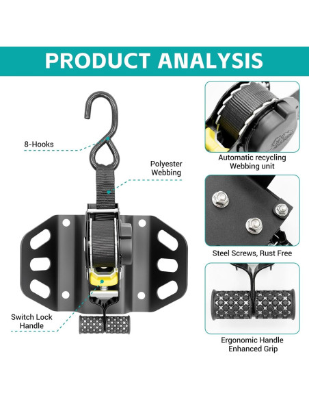 Correas de Tracción Retráctiles OUSUWO para Ford F150 2015-2025