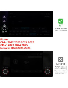 Kit de Cubierta de Perilla 11 Piezas Rojo para Honda Civic CRV 2022-2026 2