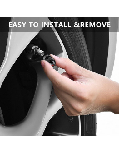 Tapas de Válvula de Neumático Xiconbao para Audi - Paquete de 4