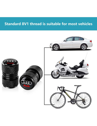 Tapas de Válvula de Neumático Xiconbao para Audi - Paquete de 4