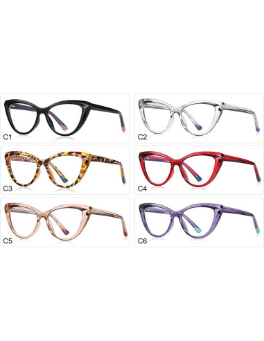 Gafas TR90 Ojo de Gato Kachawoo Anti Luz Azul Mujeres