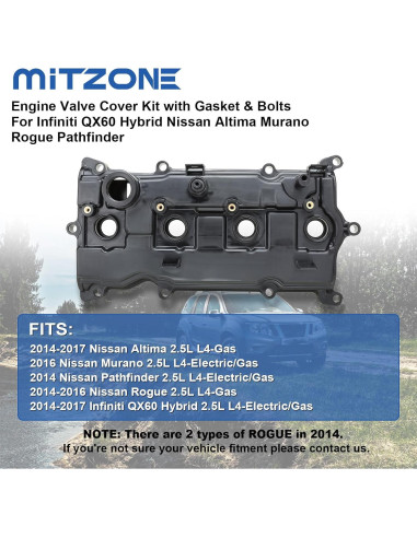 Cubierta de Válvula MITZONE para Nissan Altima/Rogue 2014-2017