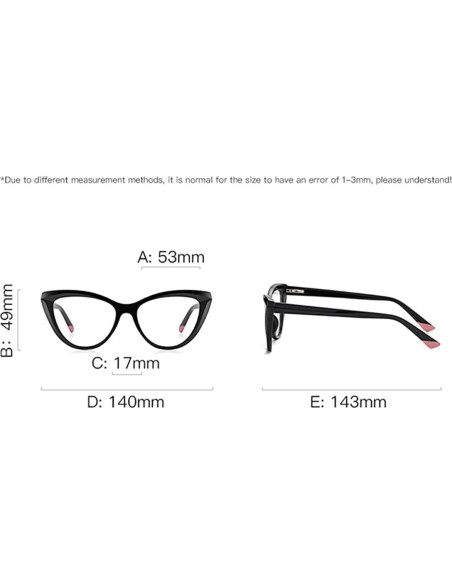 Gafas TR90 Ojo de Gato Kachawoo Anti Luz Azul Mujeres