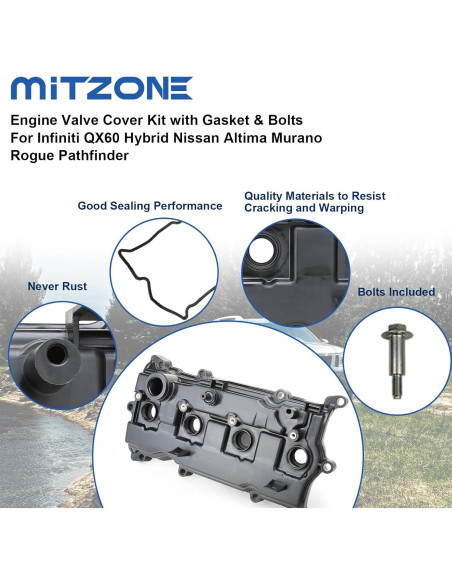Cubierta de Válvula MITZONE para Nissan Altima/Rogue 2014-2017
