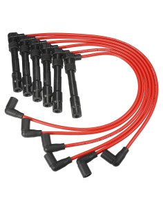 Cables de Bujía de Encendido ACROPIX 7mm Rojo - Paquete de 6