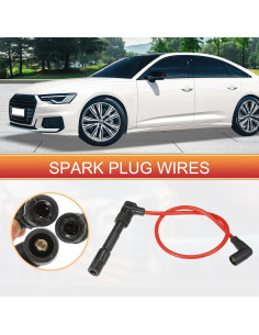 Cables de Bujía de Encendido ACROPIX 7mm Rojo - Paquete de 6 2