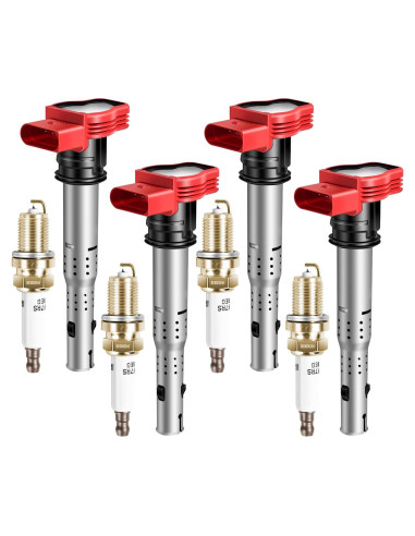 Bobinas de Encendido y Bujías de Iridio GPMMWPG UF529 para Audi y VW