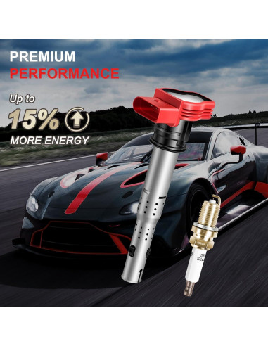 Bobinas de Encendido y Bujías de Iridio GPMMWPG UF529 para Audi y VW